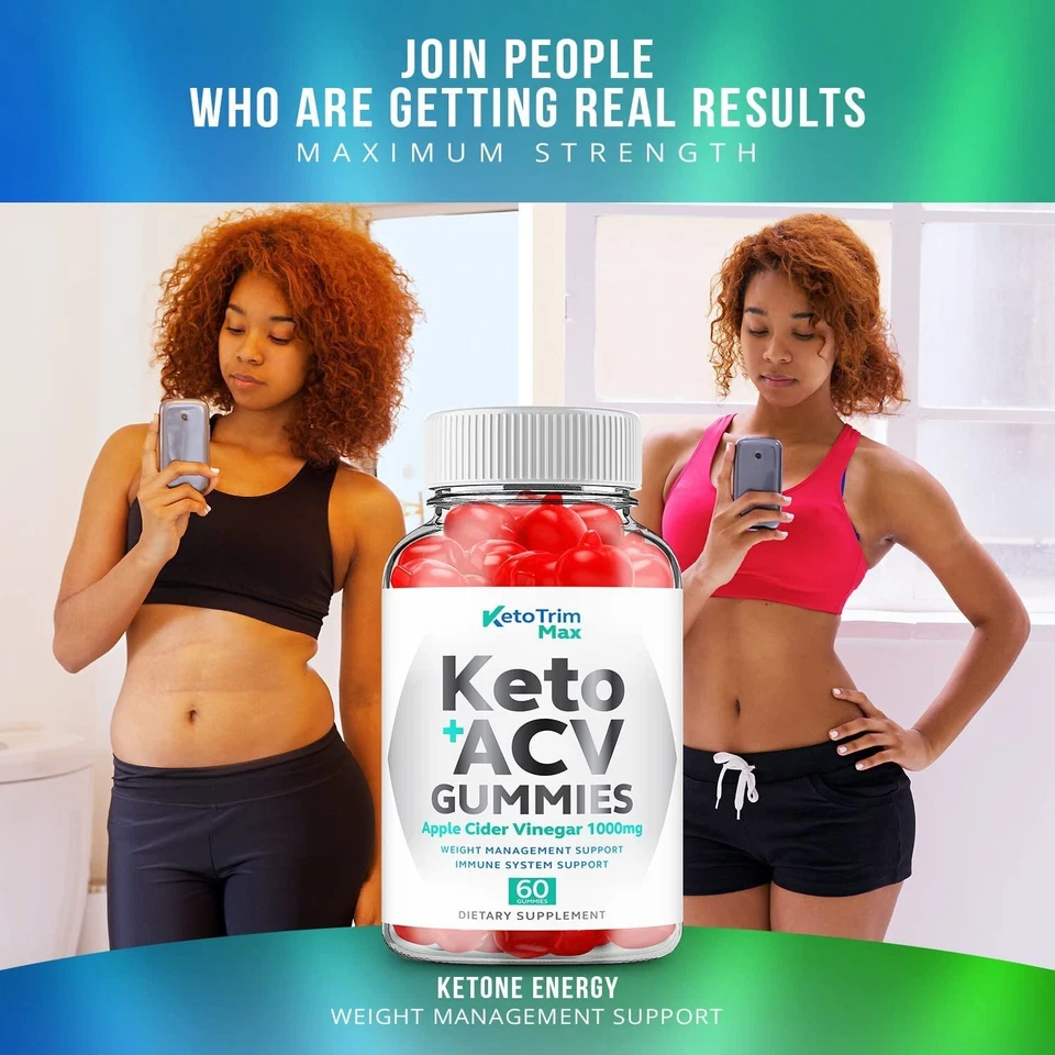 (2 Pack) Keto Trim Max ACV Gummies Keto Trim ACV + Keto Advanced Keto Formula... - Image 4 of 4