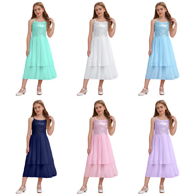 Girls Bridesmaid Dress Sweet Party Dress Spaghetti Strap Formal Events Delicate | eBay Girls Bridesmaid Dress Sweet Party Dress Spaghetti Strap Formal Events Delicate | eBay