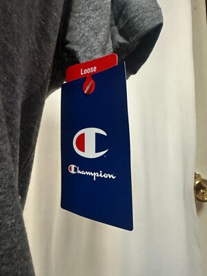 Champion Womens XS Gray V-Neck T-Shirt Tee