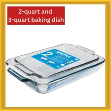 Anchor Hocking Oven Basics Glass Baking Dishes Rectangular Value (2 Pack Set)