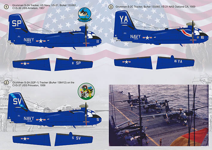 Decal Grumman S-2E / G Tracker Brazilian & Uruguayan Air Force