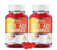 6Pack Keto ACV Gummies Gluten-Free Dietary Supplements 120 Gummies 2 PACK