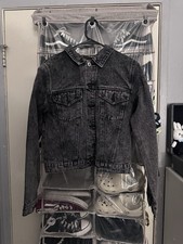 Faded Black Jean Jacket Button Up Size Large ...