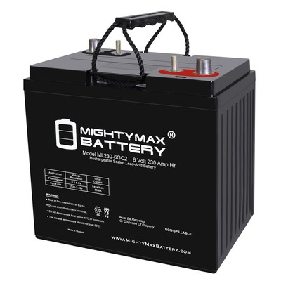 Mighty Max 6V 230AH Dual Terminal Replaces E-Z-GO Shuttle 957E Personnel Carrier