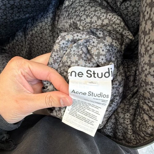 Acne Studios Men's Gray Full Zip Insulated Puffer Jacket Reversible 46 image 7