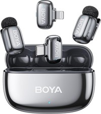 BOYA mini 2 Wireless Microphone for iPhone  Android, AI Noise Cancellation
