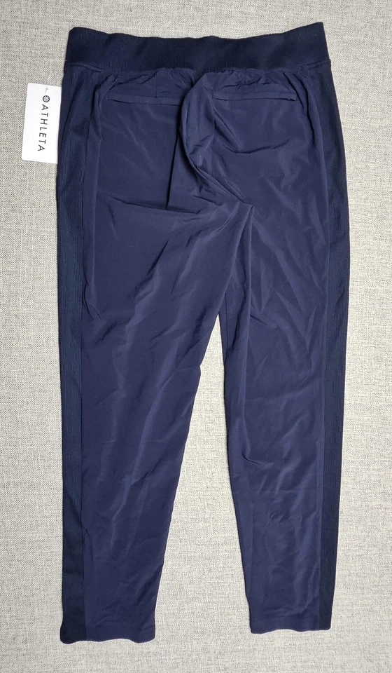Pantalones Athleta Mujer 6 Azul Marino Brooklyn Tobillo Peso Pluma Elastizados Viaje UPF Foto 2 de 4