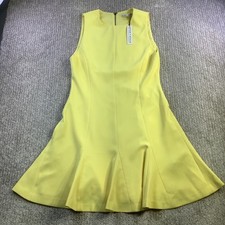 Alice Olivia Butter Yellow Sleeveless Fit Flare Dress Size 10 NWT