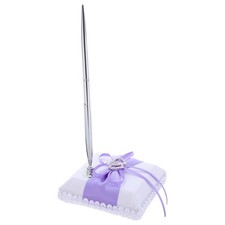 Wedding Party Signing Pen Set With Stand Romantic Heart Design Pen