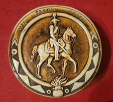 Scatola in ceramica Carabinieri con motto ''Nei Secoli Fedele'' anni 50/70s 