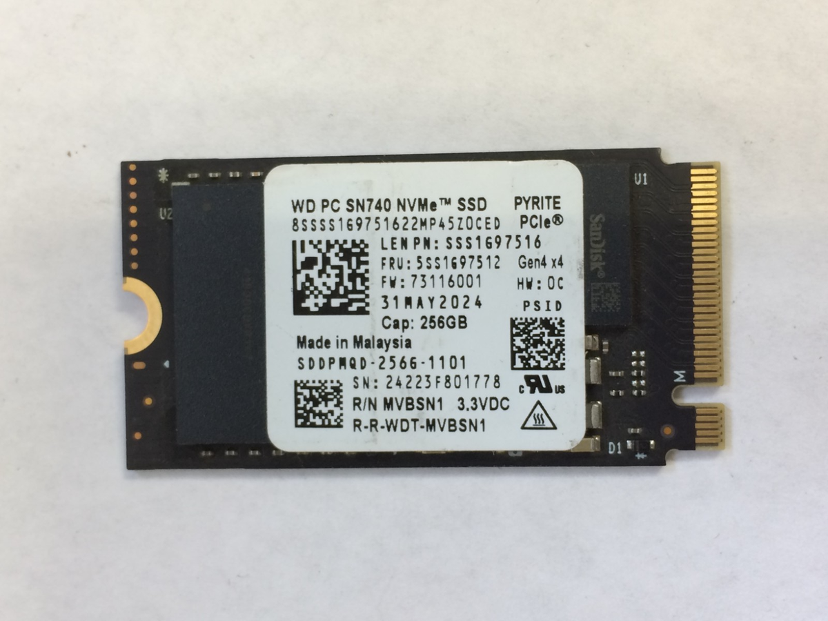 M.2 NVMe SSD 2242 Single Notch 128GB 256GB 512GB | Very Good