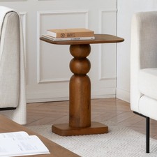 Vita Solid Wood Rectangular Side Table Living Room Bedside End Table