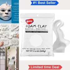 Foam Clay White Air Dry Modeling Clay 1.1 lb Non-toxic Gluten Free Cosplay Mask