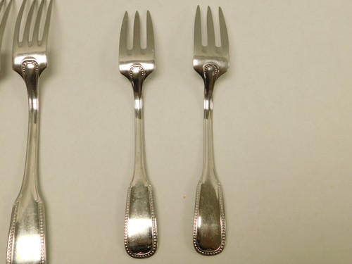 14 Pieces GUY DEGRENNE PERLES Inox France Stainless Steel Flatware - Imagen 11 de 15