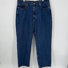 Levi Strauss 550 Relaxed Fit Jeans Dark Wash Mens Size 40x30 Straight Leg