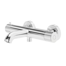 Swirl Thermostatic Bath Filler Shower Mixer Tap Valve With Diverter Double Lever