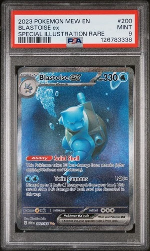 2023 POKEMON MEW EN-151 SPECIAL ILLUSTRATION RARE #200 BLASTOISE EX PSA 9