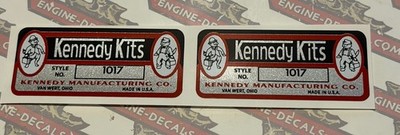 Kennedy Kits Custom Tool Box Decal Reproduced Vinyl With Numbers 1017 Set 2