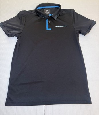 Genuine Porsche Taycan Drivers Selection Mens Black Polo Shirt Sz XS