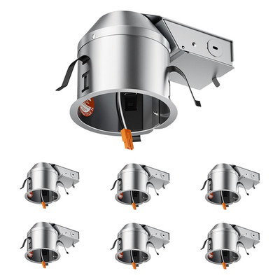 6 Pack 4'' IC Rated Air Tight Recessed Lighting Housing with TP24 Connector