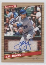 2020 Panini Donruss Retro 1986 Signatures Gold 16/25 JD Davis #86S-JD Auto 10k8