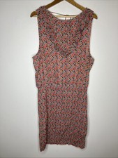 Free People Sleeveless Floral Prairie Shirred Blue Pink Dress Women's Small