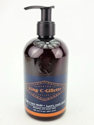King C Gillette Mens Refreshing  Coconut Water Beard Face Wash 11.8 oz