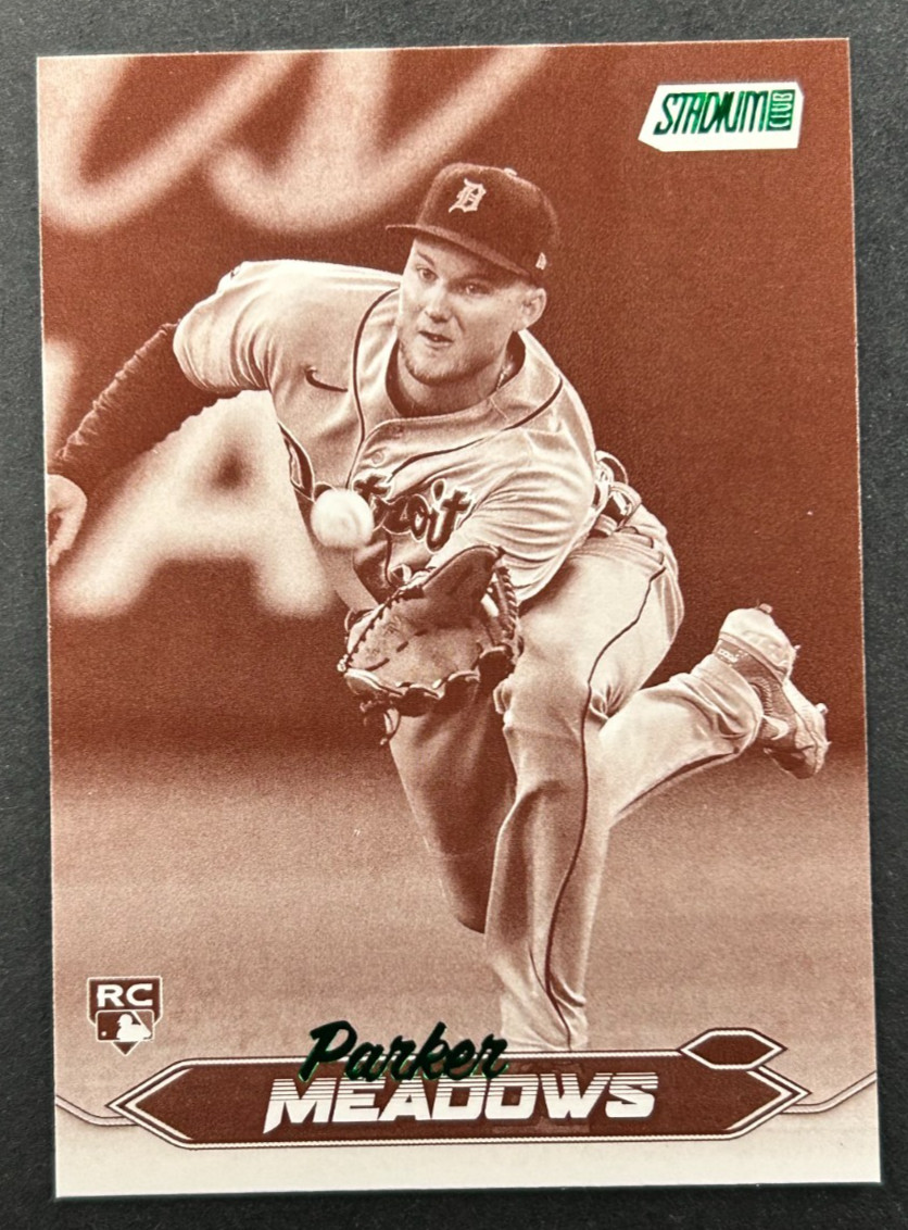 2024 Topps Stadium Club - Parker Meadows #105 Detroit Tigers - Sepia (RC)
