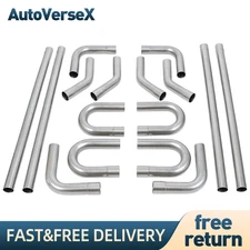 16PCS 3"OD DIY CUSTOM S.STEEL MANDREL EXHAUST TUBING BEND STRAIGHT PIPE KITS
