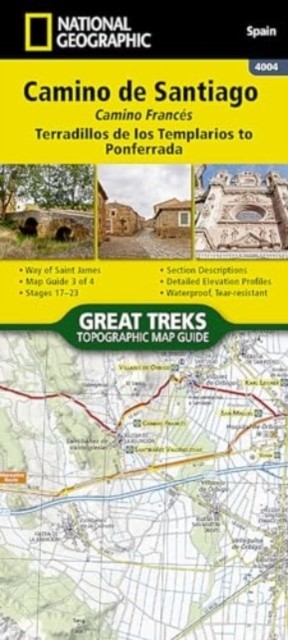 Camino de Santiago - Camino France Map 3 of 4 by Nat Geo Maps