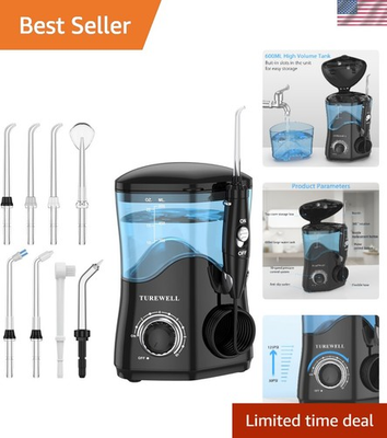 #ad Water Dental Flosser for Teeth Braces Water Teeth Cleaner 8 Jet Tips and 10 ... $64.59