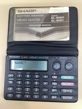 SHARP EL-6061, MEMO MASTER, ELECTRONIC ORGANIZER/CALCULATOR/CALENDAR/PHONE BOOK