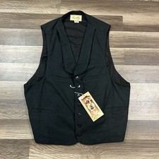 Scully Men s Black Western Cotton Vest Size 2XL NEW