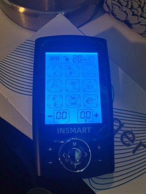 INSMART TENS Unit Rechargeable Muscle Stimulator-Electrode Wireless Massager EMS