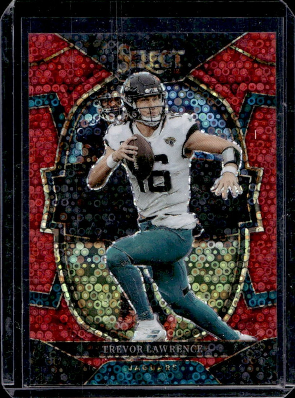 2022 Select Trevor Lawrence Red Disco Prizm Concourse #27/49 Jaguars