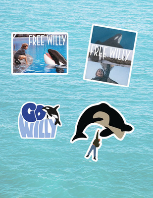 Free Willy  90's Movie 4pk Sticker Pack