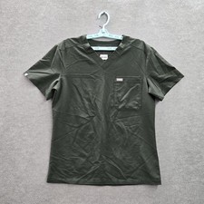 FIGS Women Scrub Top S Green PO 2209 Short Sleeve