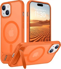 Temdan Magnetic Compatible with iPhone 15 Case, Built-in Invisible KickstandC...