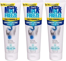 Zim's Max-Freeze Pro Formula Gel, 4 Ounce Pack of 3 