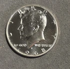 1968 S Kennedy Silver Half Dollar Proof Coin 40% Silver 0.400 .400 0.4