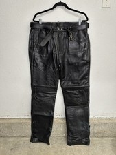 Vintage Leather Pants Size 34-36 I Believe no Tag Message For Measurements 