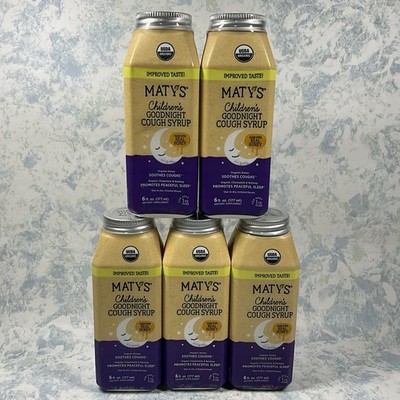 Maty's Organic Children's Night Cough Syrup w/Honey 6oz ( Lot of 5 ) Exp 12/26