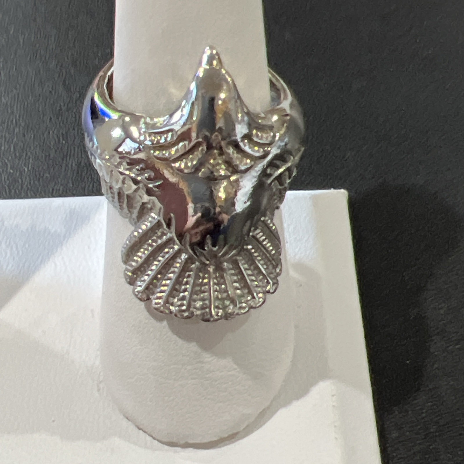 sterling silver Eagle Ring Size 9 Unique Ring Uni… - image 2