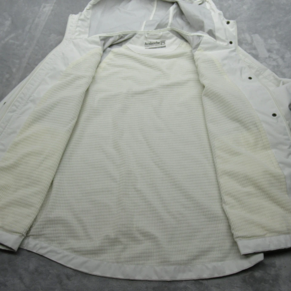Avalanche Jacket Womens Large White Hooded Lightweight Packable Windbreaker - Image 4 of 4