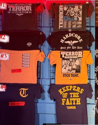 Terror Hardcore Shirt Stick Tight Punk Band Tee New, reprinted, 2-sided