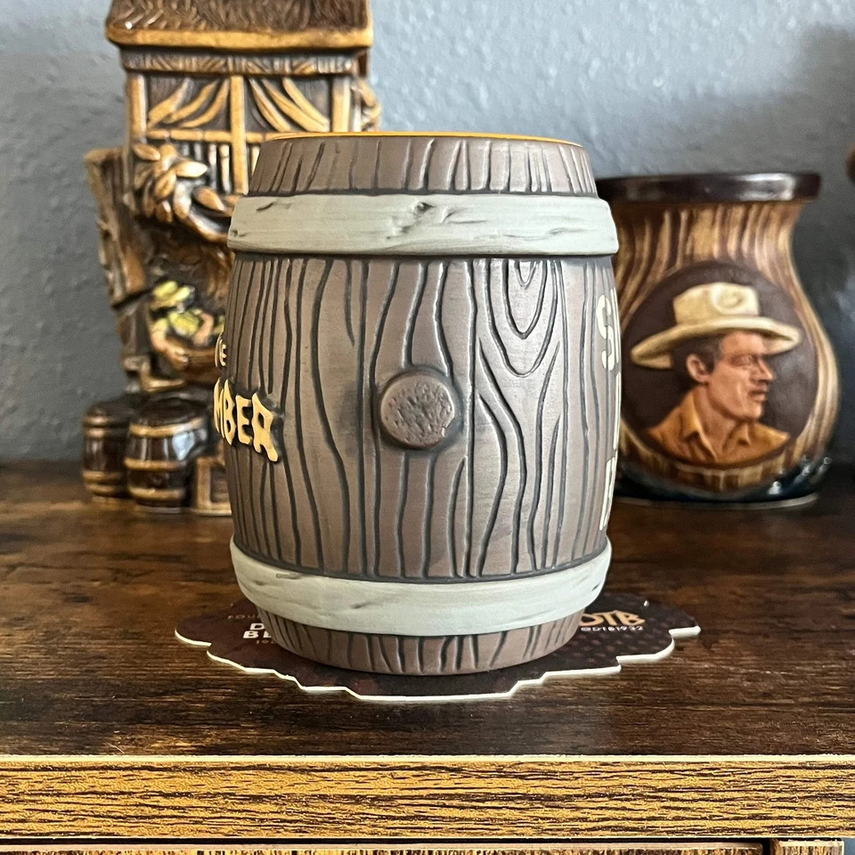 Taza Tiki Don The Beachcomber Ron Barril con Swizzle Stick Bar Decoración Foto 4 de 4