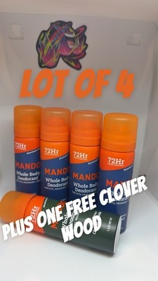 Mando PRO SPORT Whole Body Deodorant Travel Size.Lot Of 4  PLUS 1 FREE ￼