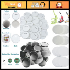 100 Sets 75mm Round Badge Button Parts for Maker Machine - Metal Covers  Blanks