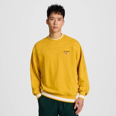 優里　YUURI Champion Crewneck Sweatshirt Champion Men's University Small Script Sweatshirt | eBay