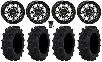 System 3 ST-6 14'' Wheels Black 27'' Mud XC Tires Kawasaki Mule Pro FXT  KRX
